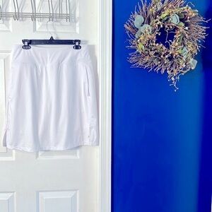 Women’s White Baleaf Polyester & Spandex Golf Skort Size Large